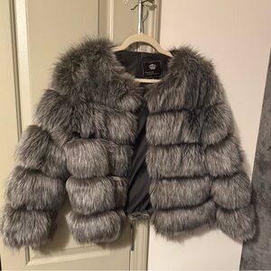 Faux fur coat